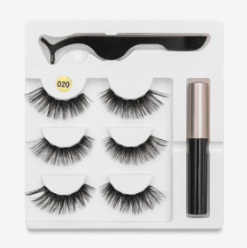 A Pair Of False Eyelashes With Magnets In Fashion (Option: 3PC 020 style)