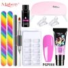 Manicure Set Poly Extension Nail KitGel Nails CompleteKit Gel For Extension Semi PermanentUV Varnish Kit Nail Tools Sets