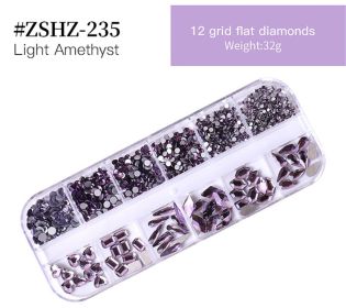 1Box Crystal Transparent AB Nail Art Rhinestone DIY Non-thermal Repair Flat Acrylic Nail Stone 3D Nail Art Decoration (design: #ZSHZ-235)