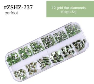 1Box Crystal Transparent AB Nail Art Rhinestone DIY Non-thermal Repair Flat Acrylic Nail Stone 3D Nail Art Decoration (design: #ZSHZ-237)