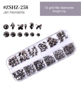 1Box Crystal Transparent AB Nail Art Rhinestone DIY Non-thermal Repair Flat Acrylic Nail Stone 3D Nail Art Decoration (design: #ZSHZ-258)