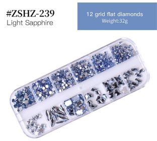 1Box Crystal Transparent AB Nail Art Rhinestone DIY Non-thermal Repair Flat Acrylic Nail Stone 3D Nail Art Decoration (design: #ZSHZ-239)