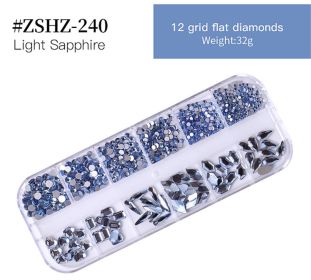 1Box Crystal Transparent AB Nail Art Rhinestone DIY Non-thermal Repair Flat Acrylic Nail Stone 3D Nail Art Decoration (design: #ZSHZ-240)